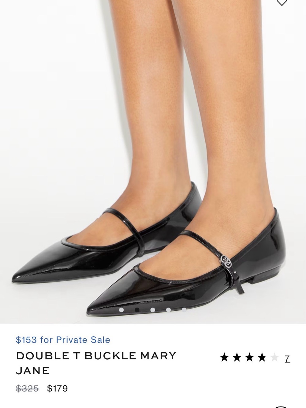 Tory Burch Black Patent Leather Mary Jane Flats